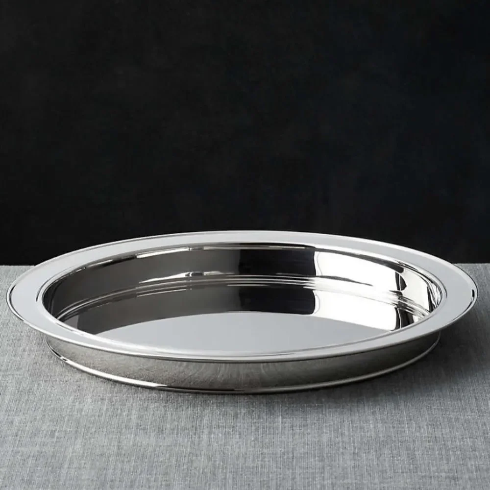 Crate & Barrel Crate Stainless Steel Serving Tray
